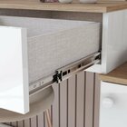 Penteadeira Agnes 2 Gavetas Espelho Circular E Puxadores Em A