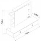 Penteadeira Amber 2 Gavetas Com Espelho Preto/brise - Genialf