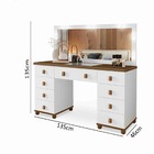 Penteadeira Amêndoa Eloa Puxadores Designer Moderno