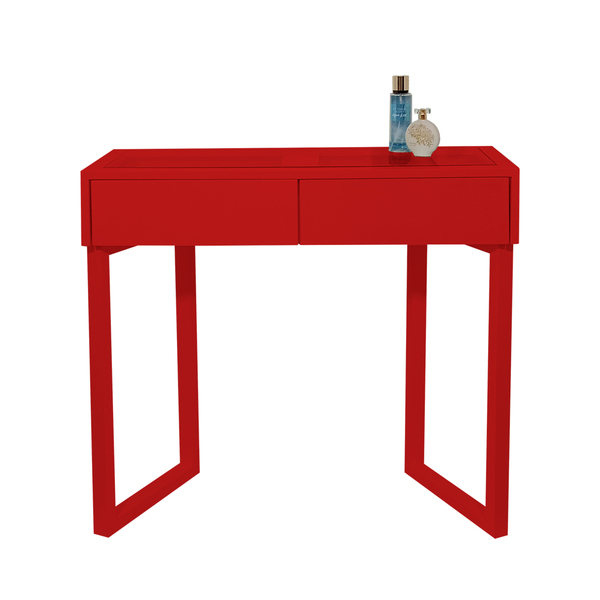 Penteadeira Aparador para Maquiagem Quarto Square Vermelho La