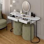 Penteadeira Aysha 2 Gaveta E Espelho Industrial Bco/preto Fos