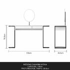 Penteadeira Aysha 2 Gaveta E Espelho Industrial Bco/preto Fos