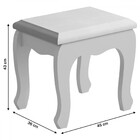 Penteadeira Baby Luxo 1 Gaveta E Banqueta Almofadada Pérola/n