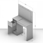 Penteadeira Bahia 1 Porta 1 Gaveta Branco - Politorno