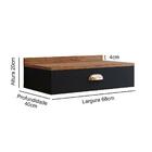 Penteadeira Bancada Suspensa Moderna Gloss 1 Gaveta Puxador C