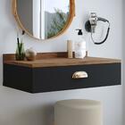 Penteadeira Bancada Suspensa Moderna Gloss 1 Gaveta Puxador C