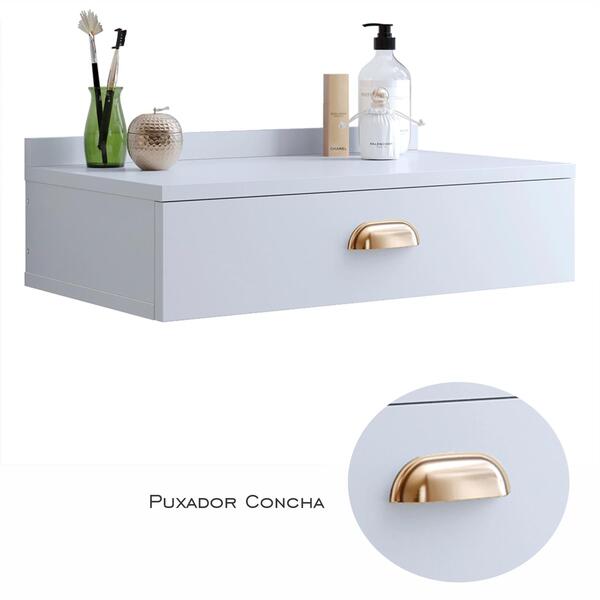 Penteadeira Bancada Suspensa Pequena Gloss Gaveta Organizador