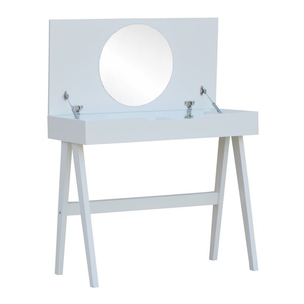 Penteadeira Bella Tampo Basculante E Divisórias Branco