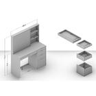 Penteadeira Blum 5 Gavetas 3 Nichos Branco Politorno Branco