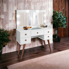 Penteadeira Branca 05 Gavetas Com Colmeia Arizona Freitas