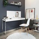 Penteadeira Branca E Tubos Cromados Carraro