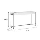 Penteadeira Branca E Tubos Cromados Carraro