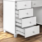 Penteadeira Camarim 09 Gavetas Branco Com Banqueta