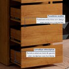 Penteadeira Camarim 100% Mdf 5 Gavetas Bulgária Naturale