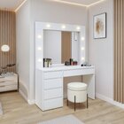 Penteadeira Camarim 100% Mdf 5 Gavetas Munique Branco