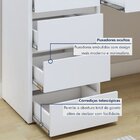 Penteadeira Camarim 100% Mdf 5 Gavetas Munique Branco