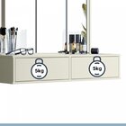 Penteadeira Camarim 100% Mdf Com Espelho E Led Onix Off White