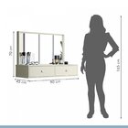 Penteadeira Camarim 100% Mdf Com Espelho E Led Onix Off White