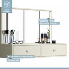 Penteadeira Camarim 100% Mdf Com Espelho E Led Onix Off White