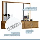 Penteadeira Camarim 100% Mdf Com Espelho E Led Onix Ypê