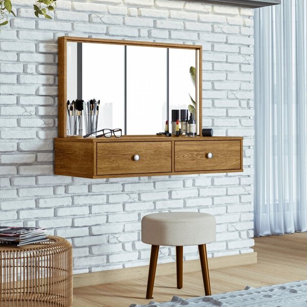 Penteadeira Camarim 100% Mdf Com Espelho E Led Onix Ypê