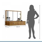 Penteadeira Camarim 100% Mdf Com Espelho E Led Onix Ypê