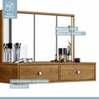 Penteadeira Camarim 100% Mdf Com Espelho E Led Onix Ypê