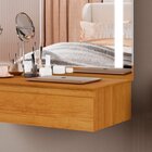 Penteadeira Camarim 1 Gaveta 100%mdf Com Led Paris Naturalle