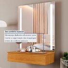 Penteadeira Camarim 1 Gaveta 100%mdf Com Led Paris Naturalle