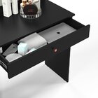 Penteadeira Camarim 1 Porta 2 Gavetas Diamante Preto