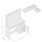 Penteadeira Camarim 1 Porta 3 Gavetas Com 4 Lâmpadas Led Join