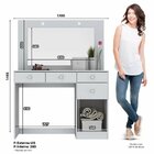 Penteadeira Camarim 1 Porta 4 Gavetas Charme  Branco Hp