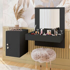 Penteadeira Camarim 1 Porta Mila Preto Fosco Mobler