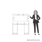 Penteadeira Camarim 2 Portas 3 Gavetas Studio Cinamomo/off Wh