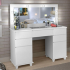 Penteadeira Camarim 5 Gavetas 2 Portas Com Tomada E Led Mdf P