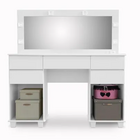 Penteadeira Camarim 5 Gavetas 2 Portas Estilo Moderno Com Tom