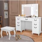 Penteadeira Camarim 7 Gavetas Banqueta Branco Móveis Lupi