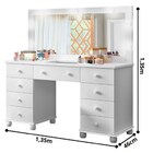 Penteadeira Camarim 9 Gavetas E Banqueta Plus Branca Potente