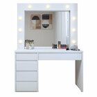 Penteadeira Camarim  100% Mdf 184 X 136cm Anne Branco Acetina