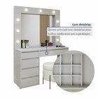Penteadeira Camarim  100% Mdf 184 X 136cm Anne Off White