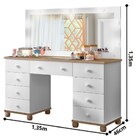 Penteadeira Camarim Acompanha Banqueta Com 09 Gavetas Branco