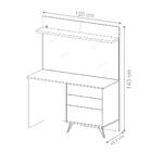 Penteadeira Camarim Ariel Branco Prateleira Com Led