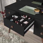 Penteadeira Camarim Arizona Preto Com Espelho