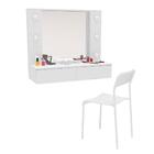 Penteadeira Camarim Arujá Com Espelho 2 Gavetas E Cadeira Vil