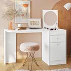 Penteadeira Camarim Arya Branco Com Espelho