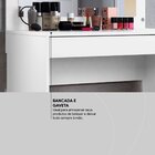 Penteadeira Camarim Atraente Com Led 1 Gaveta Branco Demóbile