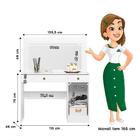 Penteadeira Camarim Bella Com Porta E 2 Gavetas Branco Moval