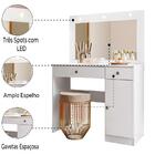 Penteadeira Camarim Bella Com Porta E 2 Gavetas Branco Moval