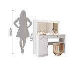 Penteadeira Camarim Bella Com Porta E 2 Gavetas Branco Moval