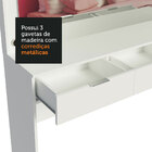 Penteadeira Camarim Branca Madesa Carly com Espelho e 3 Gavet